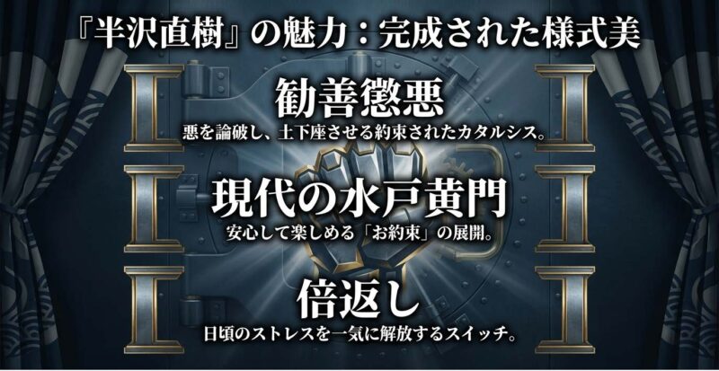 勧善懲悪の様式美と倍返しのカタルシスという半沢直樹の魅力ポイント