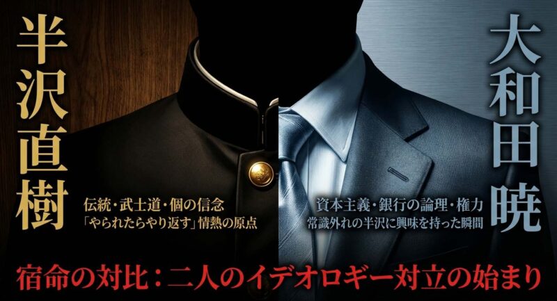 半沢直樹の学ランと大和田常務のスーツ 象徴的な対立構図