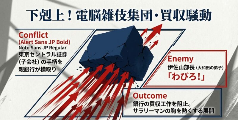 東京セントラル証券での電脳雑伎集団による買収騒動と親会社銀行との対立構造