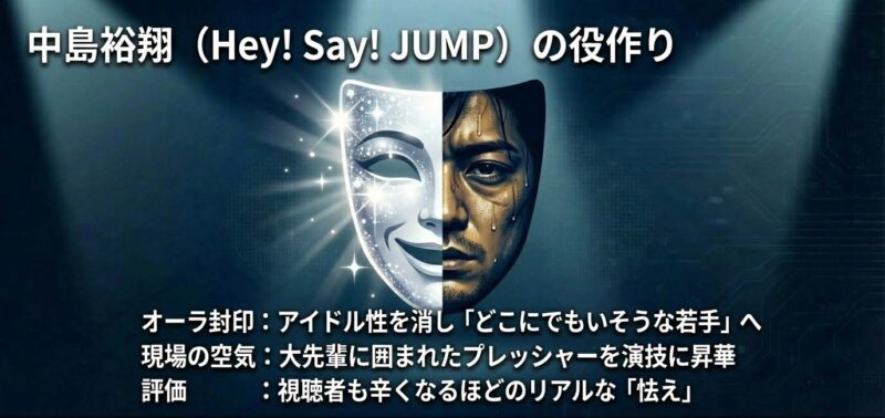 アイドルオーラを封印し、視聴者が辛くなるほどのリアルな怯えを演じた中島裕翔の評価