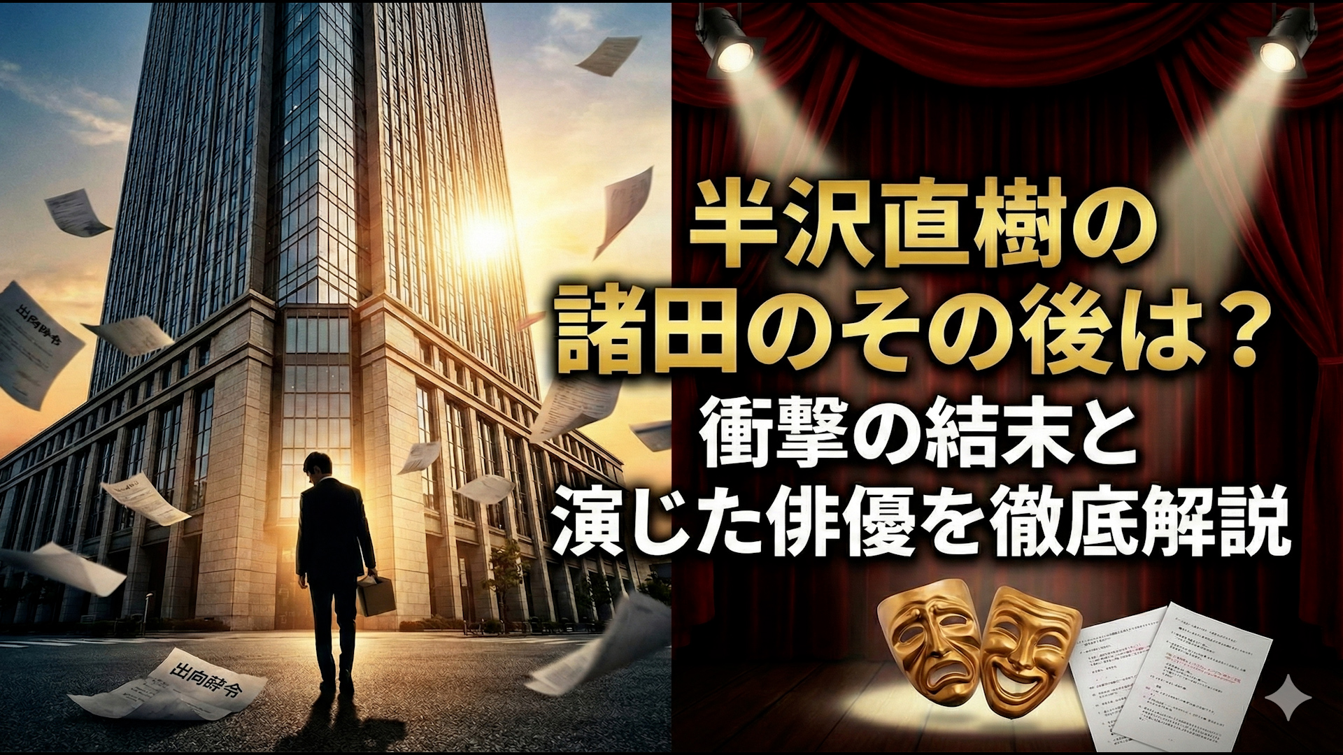 半沢直樹の諸田のその後は？衝撃の結末と演じた俳優を徹底解説