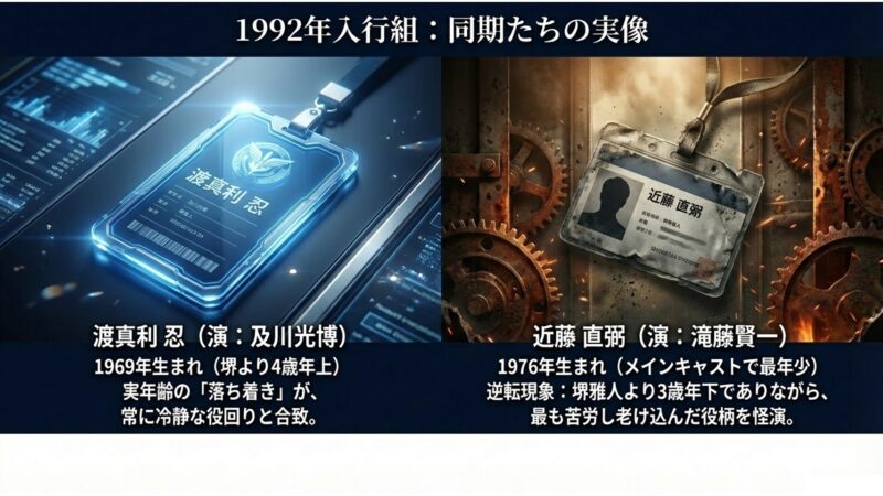 渡真利忍役の及川光博と近藤直弼役の滝藤賢一の実年齢とキャラクター設定の比較