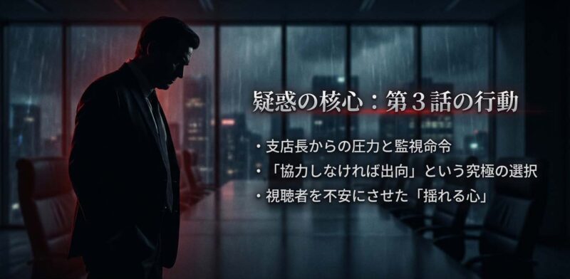 半沢直樹 第3話 垣内浩次の裏切り疑惑と支店長からの圧力