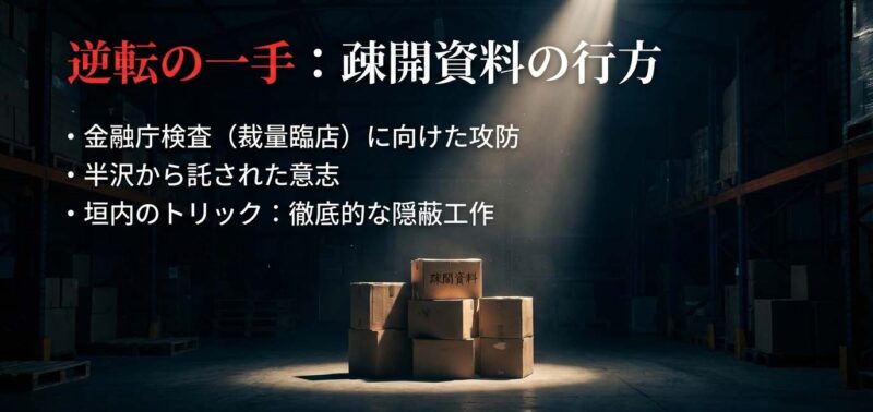 半沢直樹 大阪西支店編 疎開資料の隠蔽と垣内の功績