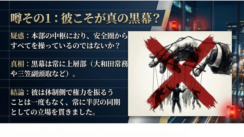 渡真利忍が真の黒幕という疑惑に対する真相と、裏切りはないという結論
