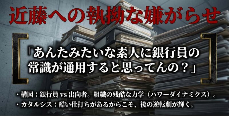 近藤直弼に対する古里則夫の執拗な嫌がらせと名言シーン