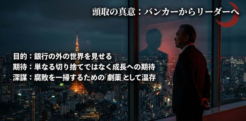 中野渡頭取が半沢直樹を出向させた真の目的と、将来的なリーダーとしての成長への期待