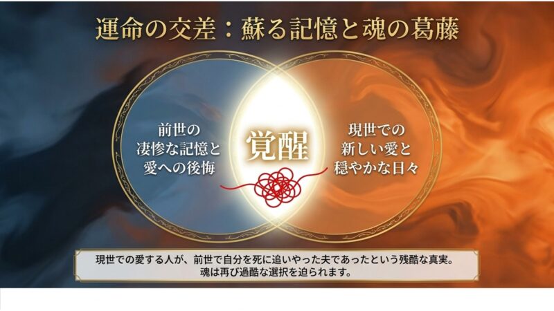 前世の凄惨な記憶と現世での穏やかな日々の間で葛藤するサニーの魂の交差