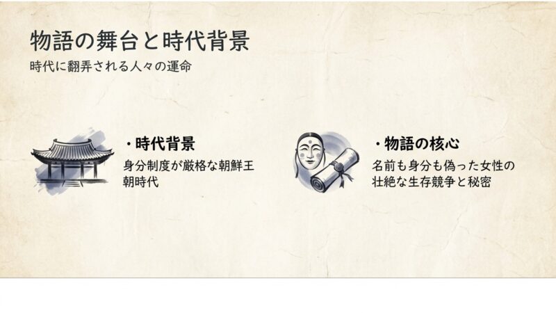 オク氏夫人伝の物語の舞台となる厳格な身分制度の朝鮮時代背景