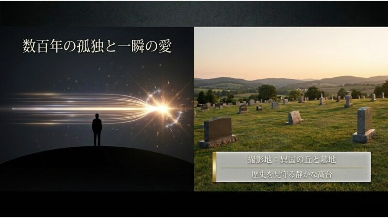 数百年の孤独と一瞬の愛を描いた、ケベックの異国の丘と墓地のロケ地風景